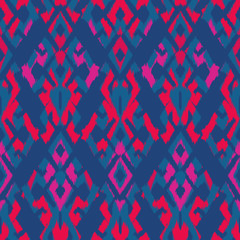 Ikat Seamless Pattern Design for Fabric