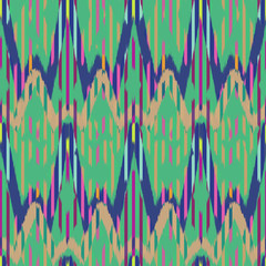 Ikat Seamless Pattern Design for Fabric