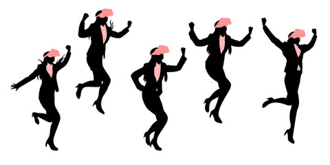 silhouette of businesswoman