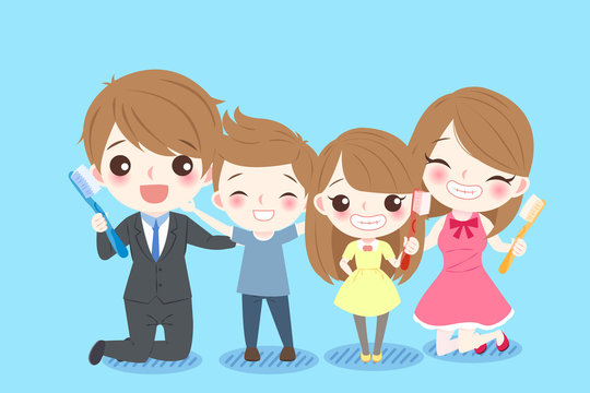 cute cartoon family