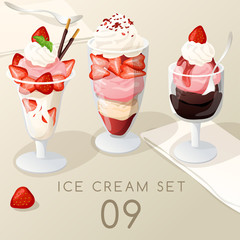 Ice Cream Sundae : Vector Illustration - 158429533
