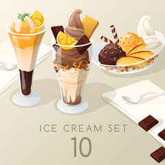 Ice Cream Sundae : Vector Illustration - 158429540