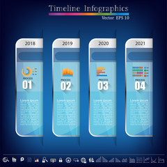 Timeline infographic,  business style timeline banner, web design,timeline infographics,cyber security concept,icon set