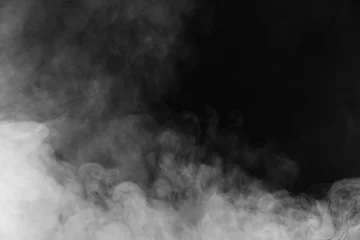 Papier Peint photo Fumée Beau nuage d& 39 orage isolé sur fond noir. Fumée de cigarettes. Vape.