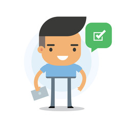 Man character lifestyle situation for website, blog, Cartoon flat-style infographic illustration.