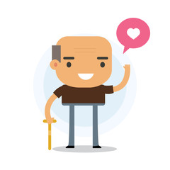 Man character lifestyle situation for website, blog, Cartoon flat-style infographic illustration.