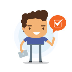 Man character lifestyle situation for website, blog, Cartoon flat-style infographic illustration.