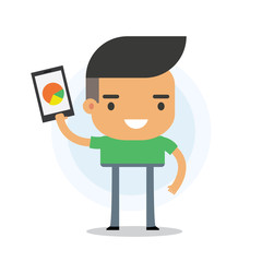 Man character lifestyle situation for website, blog, Cartoon flat-style infographic illustration.