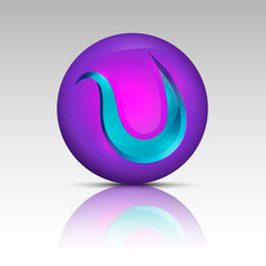 Purple colored circle logo
