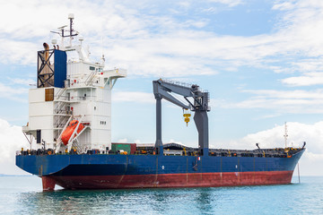 Cargo ship in the Trade Port , Container , Shipping , Logistics , Transportation Systems