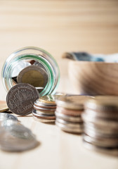 Saving money and account banking finance concept