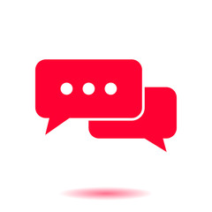 Icon of dialog vector illustration. Flat design style.