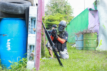 airsoft guns player, Thailand