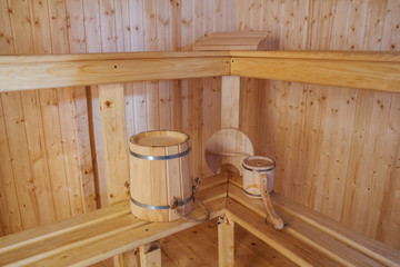 Интерьер парилки в бане