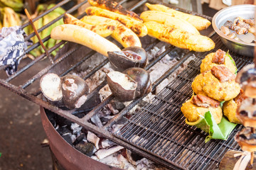 Street food in Iquitos, Peru.