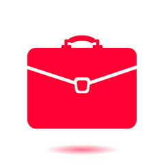 Briefcase icon, vector illustration. Flat design style. 