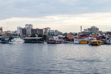 Fototapeta na wymiar MANAUS, BRAZIL - JULY 25, 2015: Skyline of Manaus, Brazil