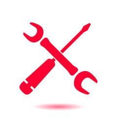 Repair Icon. Service  symbol. Tools singn. Flat design style.