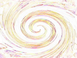 красивый яркий абстрактный фон со спиралью в белых и желтых тонах      