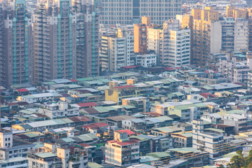 Fototapeta premium Aerial view of the building in Taipei city, Taiwan