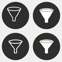 Funnel icon set.