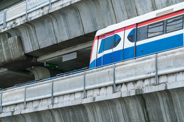 Monorail Train on a bridge - Sky Train.