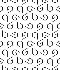 Fototapeta na wymiar Geometric seamless pattern. Abstract vector texture. Black and white background.