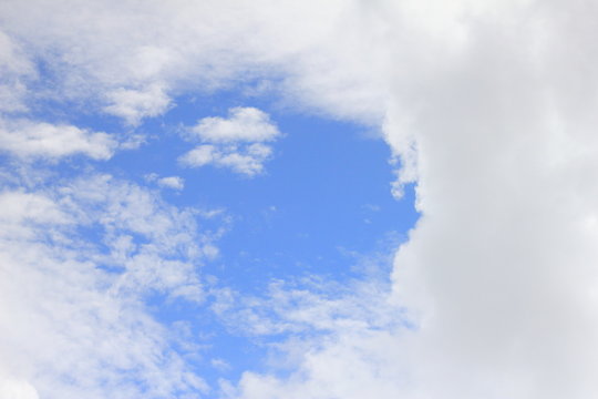 Blue sky with cloud on day recommed to use with desktop wallpaper