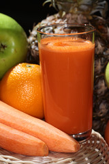 Fresh carrot juice