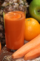 Fresh carrot juice
