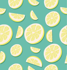 slice of a lemon seamless patterns