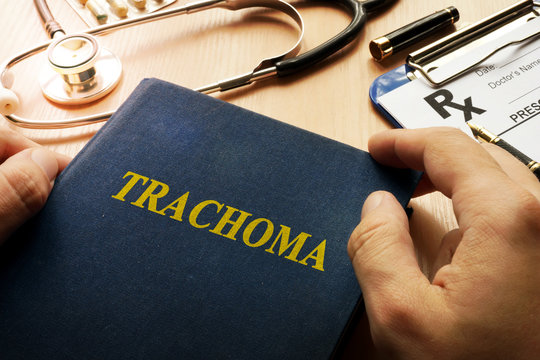 Book with title Trachoma in a hospital.