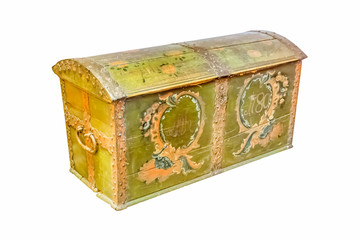 Old Casket isolate on white background