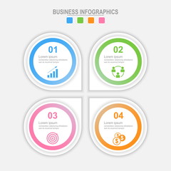 Infographic four options, template for your design, business concept vector