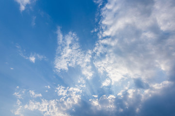 Mostly cloudy evening light sunset light and shadow background
