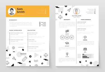 Personal Resume - vector template illustration