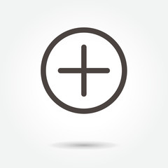 Obraz premium Add icon, pictogram on white background
