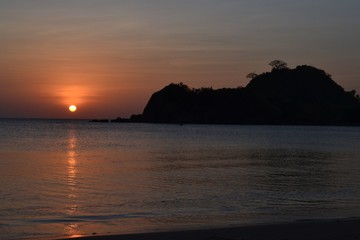 Sunset at Nacpan Beach in El Nido