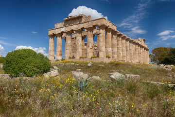 Ancient Greek temple in Selinunte, Sicily, Italy