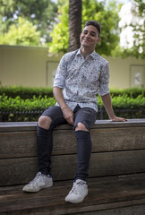 Obraz premium Attractive Young man outdoors portrait