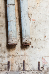 Pipes in abandoned factory