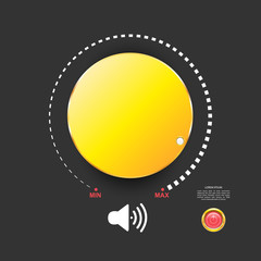 Control volume on background isolated object abstract