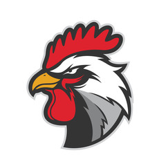 Chicken rooster head mascot 5