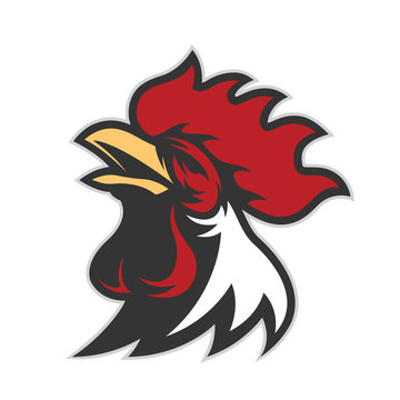 Chicken rooster head mascot 6