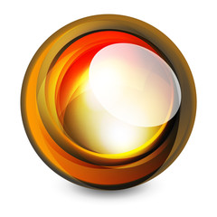 Glass sphere, futuristic abstract element