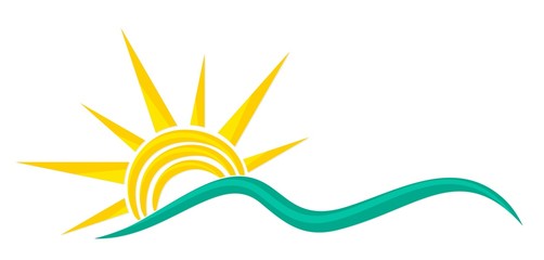 Obraz premium Logo sun and sea. 