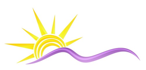 Obraz premium Logo sun and sea. 