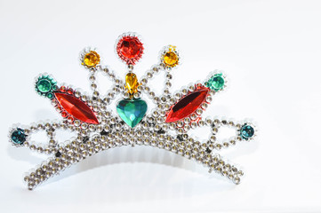 decoration, diadem, hair ornament, bijouterie, red