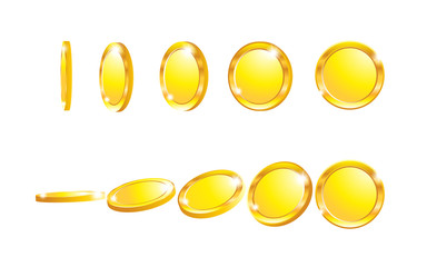 Coin on white background isolated object abstract