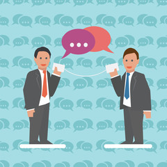 Communication Business concept with businessmen